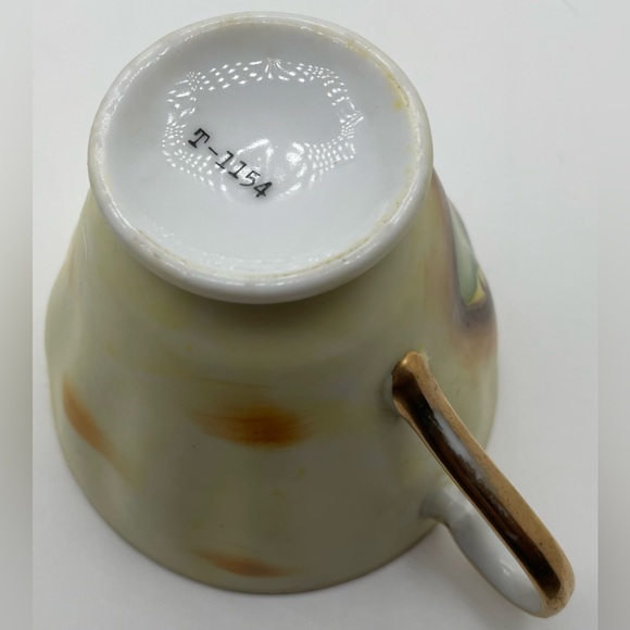 Brinn's China & Glassware Cup & Saucer T-1154  
gold trim, hand painted, 5.5” - Picture 7 of 9